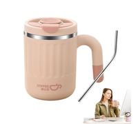 Thermal Coffee Mug, 480 ml Stainless Steel Insulated Travel Water Bottle with Handle and Lid, Reusable Spill Proof Tea and Coffee Mug for Hot or Cold Beverages, Eco-Friendly Tumbler for Daily Use,