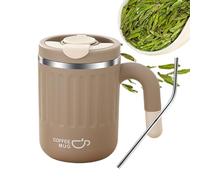 Thermal Cups - 480ml Stainless Steel Insulated Water Bottle, Long Lasting Leak-proof Travel Mug with Handle and Lid | Portable Drink Cup for Hot Cold Beverages, Tea Coffee Outdoor Office Gym Daily Hyd