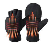 Thermal Fingerless Gloves, Convertible Mitten Design, Windproof Hand Warmer, Cold Weather Gear, Outdoor Sport Accessory, Running Cycling Fit, Mountaineering Protection Tool