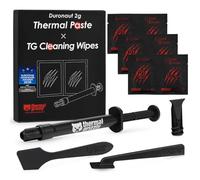 Thermal Grizzly Duronaut - Durabilidad mejorada y pasta térmica de alto rendimiento - para máxima conductividad mientras overclocking CPU/GPU/PS4/PS5/Xbox con 12 toallitas de limpieza, 6 húmedas y 6