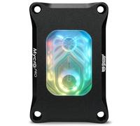 Thermal Grizzly Mycro Pro RGB Negro Bloque CPU AMD AM5 AM4 | Microaletas 0,2 mm, filtro integrado, ventana RGB, G1/4, cobre niquelado, acrílico, AM5, AM4, custom loop