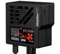 Thermal Grizzly WireView Pro II GPU Negro con cable - Dispositivo de monitoreo de GPU 12V-2x6 PCIe, pantalla de temperatura de voltaje de corriente, registro de datos por pines, cable de 15.7 pulgadas