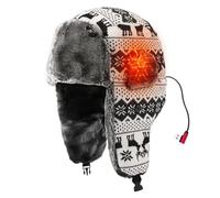 Thermal Hat - Faux Trapper Headgear, Three Level Electric Warm Cap with Built In Heating Panels Insulation, Frosty Climate Wear Aid, Ideal for Outdoor Travel Activities