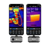 Thermal Master P1 Cámara térmica para iPhone 15/16 y cámara infrarroja Android con resolución Super IR 320 x 240, cámaras termográficas ± 2 ℃, precisión de inspección en casa, zoom 15x, Gris