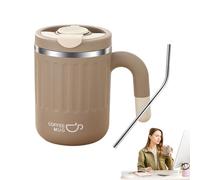 Thermal Mug - 480ml Stainless Steel Insulated Travel Mug | Spill-Proof Coffee Tumbler With Lid & Handle, Reusable Tea For Hot Cold Beverages Car Office Gym Travel