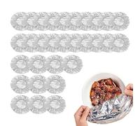 Thermal Shield - elásticas de aluminio aisladas, 30 piezas de envoltura elástica para alimentos, de almacenamiento forradas de aluminio, protector de lavabo de retención de temperatura