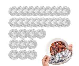 Thermal Shield - elásticas de aluminio aisladas, 30 piezas de envoltura elástica para alimentos, de almacenamiento forradas de aluminio, protector de lavabo de retención de temperatura