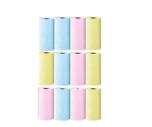 Thermal Sticker Paper Roll 57mm For Mini Printer Pack Of 3-12 Pcs(12pcs color)