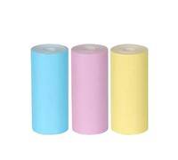 Thermal Sticker Paper Roll 57mm White Multicolor Self Adhesive Pack Of 13 For Bluetooth Printers(3pcs Colored)