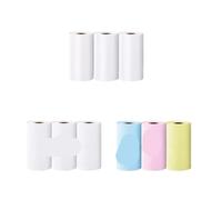 Thermal Sticker Paper Roll 57x25mm Bluetooth Inkless Self Adhesive Label Pack of 9(Mixed 9pcs Paper)