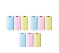 Thermal Sticker Paper Roll 58mm For Mini Photo Printers White Multicolor Pack Of 3 6 9 Rolls(9 Rolls Colors)