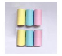 Thermal Sticker Paper Roll 58mm X 57x25mm For Printers In Multicolor Multipacks(6 Rolls Color)