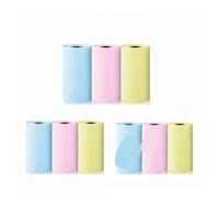 Thermal Sticker Paper Roll Pack of 9 Pcs Self Adhesive Label 57x25mm Bluetooth Inkless(9pcs Thermal Color)
