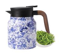 Thermal Tea Kettle - Stainless Steel Teapot, Built-In Filter Coffee Pot, diseño floral, elegante duradero Heat Retention | Home Kitchen Office, Perfect for Tea Coffee Brewing Daily Use Entertaining