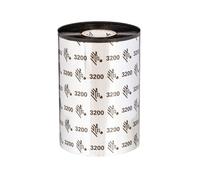 Thermal transfer ribbons, Zebra, 3200, Cera/resina, 56,9 mm, 74m, Exterior, Negro