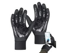 Thermal Winter Gloves - Touchscreen Gloves | Thermal Cycling Glove, Men Women Outdoor Walking Biking Driving - Black, Polar Fleece, Reflective Touchscreen Glove Cold Weather Ski Snow, Running, Biking