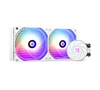 THERMALRIGHT Aqua Elite 240 Blanco ARGB CPU refrigeración por agua, enfriador de CPU Aio blanco, tamaño de 240 filas de refrigeración, ventilador PWM de 2 x 120 mm, rodamientos S-FDB, para