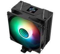 Thermalright Assassin Spirit 120 Vision ARGB Negro, con cubierta superior negra, enfriador de aire de CPU, refrigeración de PC, potencia de resolución de 240 x 240, pantalla LCD IPS, editable, con