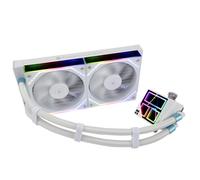 Thermalright Frozen Infinity 240 WHITE - Ventilador de CPU doble PWM con 2000 rpm, enfriador de CPU Aio para AM4/AM5 e Intel LGA115X/2011/1700/1851, Infinity Mirror