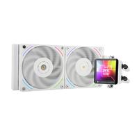 Thermalright Frozen Vision 240 - Enfriador de agua líquido blanco para CPU con ventilador PWM de 120 mm, pantalla LCD IPS de imagen cuadrada de 2.8 pulgadas, refrigeración por agua de computadora para