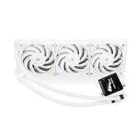 Thermalright Frozen Vision 360 - Enfriador de agua líquido blanco para CPU con ventilador PWM de 12 cm, pantalla LCD IPS de imagen cuadrada de 2.8 pulgadas, refrigeración por agua de CPU de