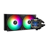 Thermalright Frozen Warframe 240 ARGB-240 mm AIO CPU-Flüssigkeitskühler, pantalla LCD IPS con resolución de 320 x 240, para AM4/AM5 e Intel LGA1700, pantalla de 6,1 cm para imágenes y doble ventilador