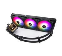 Thermalright Frozen Warframe 360 Black ARGB - Enfriador de agua para CPU, 3 ventiladores PWM, sistema de refrigeración por agua, pantalla LCD IPS con resolución de 320 x 240, para AMD/AM4/AM5 e Intel