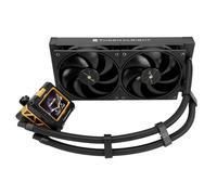 THERMALRIGHT FW 240 Negro CPU refrigeración por agua con 2 ventiladores PWM, pantalla LCD IPS 320 x 240, refrigeración AIO 240, enfriador líquido para CPU AMD/Intel PC Aio: AM4/AM5/LGA1700