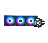 Thermalright FW 360 Negro ARGB Refrigerador de agua para procesador con 3 ventiladores PWM, pantalla LCD de resolución IPS 320 x 240, enfriador de procesador líquido para AMD/Intel PC Refrigerador Aio