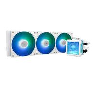 Thermalright FW PRO 360 ARGB White CPU AIO Cooler, pantalla LCD IPS con resolución de 320 x 320, para AM5 e Intel 1700/1851, potente 360 especificaciones refrigerado por agua con pantalla