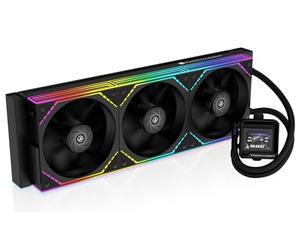 Thermalright FW360 SE ARGB V2 - Enfriador de CPU líquido AIO de 360 mm, pantalla LCD de 2 pulgadas, 3 ventiladores PWM de cadena tipo margarita TL-M12Q de 120 mm, para AMD AM4/AM5 e Intel LGA1851/1700