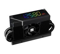 Thermalright HR10 2280 PRO Digital Black - Cuerpo de alto rendimiento para discos duros con 4x5mm AGHP Heatpipe, pantalla digital ARGB, refrigeración de pequeños ventiladores, refrigeración de