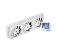Thermalright Mjolnir Vision 360 UB ARGB - Enfriador de agua blanco para CPU, 3 ventiladores PWM, sistema de refrigeración por agua con 2150PRM, para AM4/AM5 e Intel LGA1851/1700, pantalla LCD