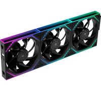 Thermalright TL-M12Q - Ventilador de carcasa ARGB de 120 mm, cadena de margarita, 1500 rpm, ventilador silencioso para computadora con espejos infinitos en ambos lados (negro)