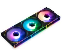 Thermalright TL-M12QR-S X3 - Ventiladores de carcasa de PC de 120 mm, hoja inversa, flujo de aire de 1500 rpm, cadena de margaritas ARGB, iluminación de espejo infinito, paquete de 3