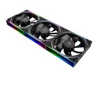 Thermalright TL-M12QR X3 Ventilador de CPU de 120 mm, conector PWM, refrigeración silenciosa del ordenador con rodamiento S-FDB, ventilador de PC con efecto de luz de espejo ARGB, bajo ruido, negro