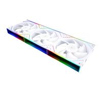 Thermalright TR TL-M12Q X3 Ventilador de CPU - Empalme en bloque - Blanco, Enfriamiento de la Carcasa Empalme Inalámbrico Ventilador PC de 120 mm Paquete de 3 Paquetes ARGB Infinity Mirror - Efectos