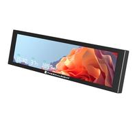 Thermalright Trofeo Vision LCD negro, pantalla IPS magnética de 9.25 pulgadas, resolución de 1920 x 480, extraíble en cada esquina del chasis, pantalla exclusiva del radiador refrigerado por agua