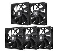 Thermalright Ventilador de CPU TL-C12C X5, color negro, PC de 1550 rpm, enfriador de carcasa de ordenador de 120 mm, ventilador de control PWM para enfriador de líquidos y refrigeración de CPU