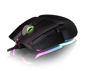 Thermaltake Argent M5 - Ratón para Juegos, Software de Color RGB de 16,8 m habilitado, 8 Efectos de iluminación dinámicos Personalizables, Sensor óptico PIXART PMW-3389, ajustes de dpi de hasta