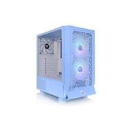 Thermaltake Ceres 330 TG ARGB | Caja ATX Mid Tower | Paneles Perforados para Alto Flujo de Aire | Compatible con Placas Base de Conectores Ocultos | Admite Radiador Frontal de 360 mm | Azul Hortensia