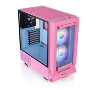 Thermaltake Caja ATX Mid Tower Ceres 350 MX - 3 ventiladores, admite radiador 360 mm, Rosa Burbuja