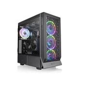 Thermaltake Ceres 500 TG ARGB | Mid Tower Compatible E-ATX | Paneles Perforados para Alto Flujo de Aire | 4 Ventiladores CT140 ARGB Preinstalados | Admite Radiador Frontal de 420 mm | Negro