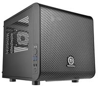 Thermaltake Core V1 Cubo Negro carcasa de ordenador - Caja de ordenador (Cubo, PC, SPCC, Mini-ITX, Negro, 14 cm)