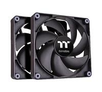 Thermaltake CT120 A - Ventilador de refrigeración de PC negro (2 ud.), diseño de cadena de margarita, hasta 2000 rpm, rodamiento hidráulico de 120 mm, montaje antivibración, CL-F147-PL12BL-A