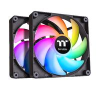 Thermaltake CT120 ARGB Sync (Pack de 2) | Ventilador PC PWM 120mm ARGB 5V | Conexión Daisy-Chain | Gestión de Cables Optimizada | 9 LEDs direccionables | Hasta 2000 RPM | Negro