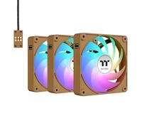 Thermaltake CT120 EX ARGB Sync - Ventilador de refrigeración para PC, paquete de 3, PWM 500~2000 RPM, sincronización de placa base de 5 V, 16.8 millones de colores, 9 LED, conectores MagForce 2.0,