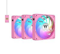 Thermaltake CT120 EX ARGB Sync - Ventilador de refrigeración para PC, paquete de 3, PWM 500~2000 RPM, sincronización de placa base de 5 V, 16.8 millones de colores, 9 LED, conectores MagForce 2.0