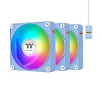 Thermaltake CT120 EX ARGB Ventilador de refrigeración inversa para PC, paquete de 3 ventiladores, conexión magnética, sincronización de placa base de 5 V, 16.8 millones de colores, 9 LED