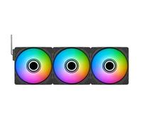 Thermaltake CT120 EX Infinity ARGB Sync (Pack de 3) | Ventilador ARGB PWM de 120mm | Dual Infinity Mirrors | MagForce 2.0 con Conexión Magnética | Negro